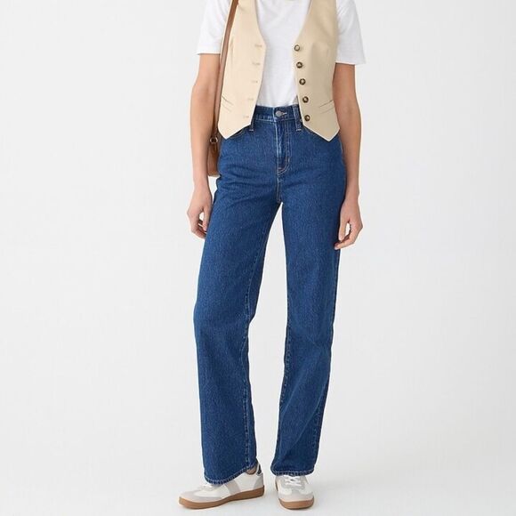 J.Crew NWT Full-length slim wide-leg jean in Brick Lane wash 28 - Picture 1 of 15